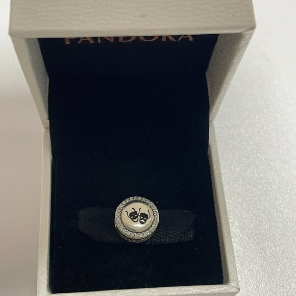 Pandora The World Is Your Stage Theater Mask Dangle Heart Charm - Picture 4 of 5